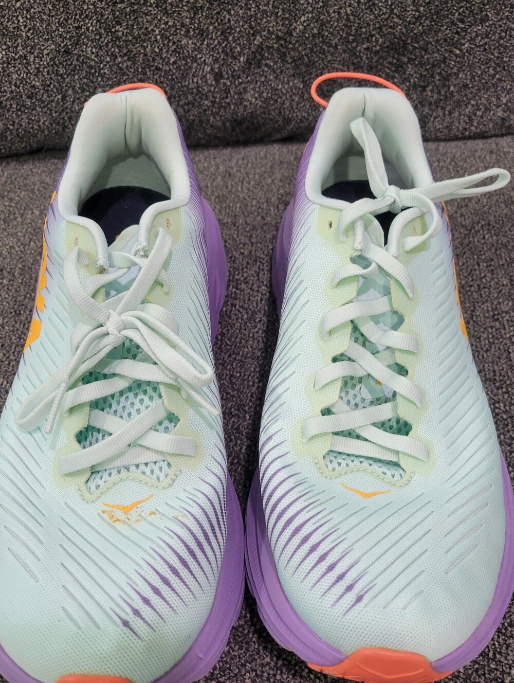 Hoka One One Rincon 3 Womens 8B Running Shoes Blue Glass Chalk Violet - Picture 3 of 8